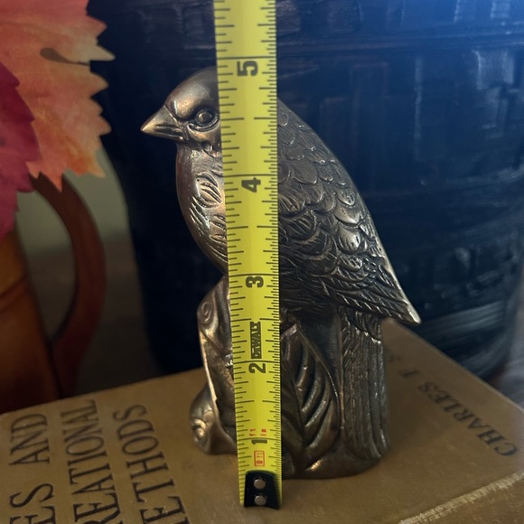 Solid Brass Bird Figurine - Picture 6 of 7